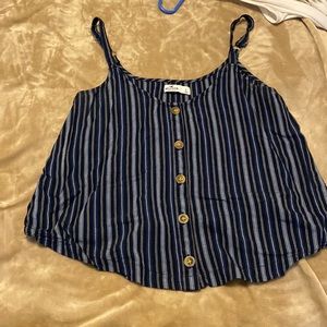 Striped Hollister Cropped Tank Top